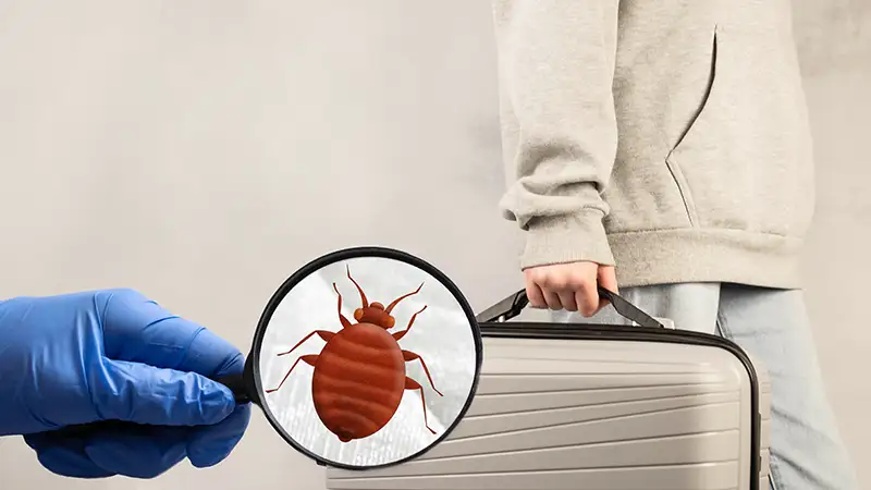 bed bugs go home with holiday travelers via suitcases - our travel tips help you avoid them